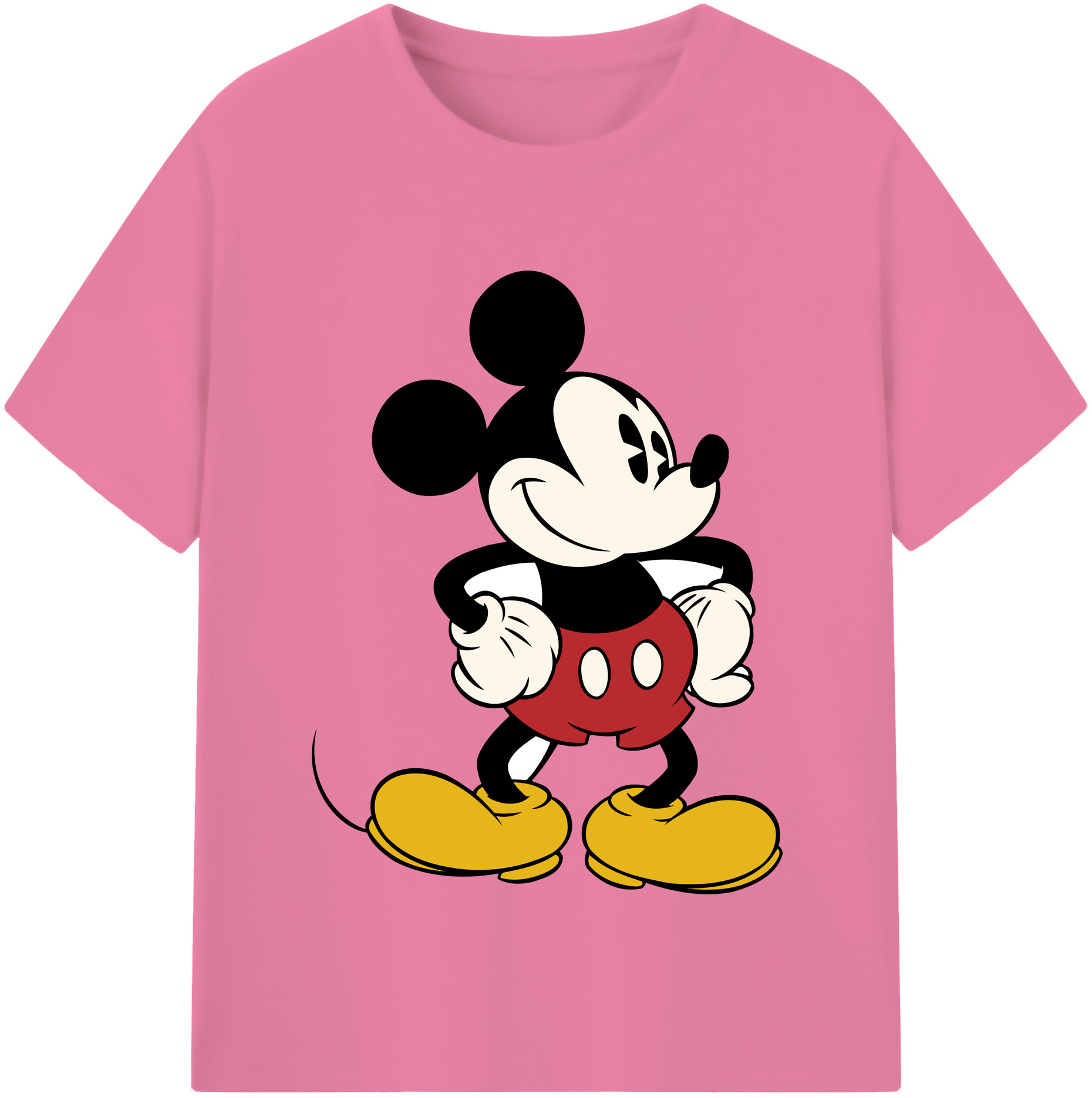 （画像用） ミッキーマウス Mickey Mouse 綿100％半袖Tシャツ（フロントプリント）